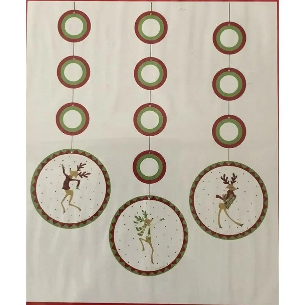 Paper Art Jan Shade Beach Christmas Reindeer Fancy Hanging Cutouts 3pk 7in